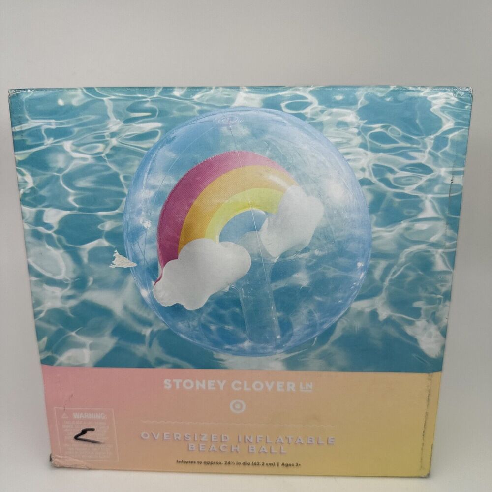 NEW Stoney Clover Lane 24"‎ Inflatable Beach Ball Pool Toy Target Bag Handbag